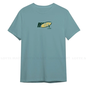 Basic Icon 남성용 라운드넥 청록색 반팔 프린트 티셔츠 Size M-XXL 1