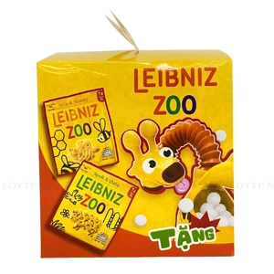 Leibniz Zoo 동물 모양 밀, 오트밀, 우유, 꿀 맛 비스킷 선물 상자 205G