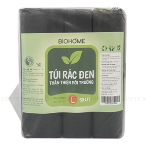 Biohome 검정 쓰레기봉투 L사이즈 64 x 78cm 1kg (3롤)