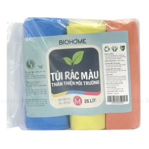 Biohome 컬러 쓰레기봉투 M사이즈 55 x 65cm 1kg (3롤)