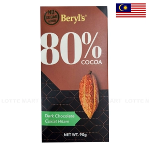 Beryl's 무설탕 다크 초콜릿 80% 카카오 90G (EA) 1