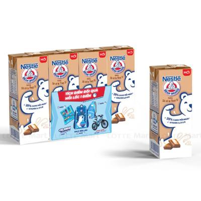 Sữa Nestlé Gấu Hương Socola Lốc 4 Hộp X 180ml