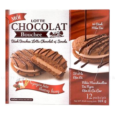 Bánh Lotte Chocolat Bouchee Vị Socola 12 Cái Hộp 324g